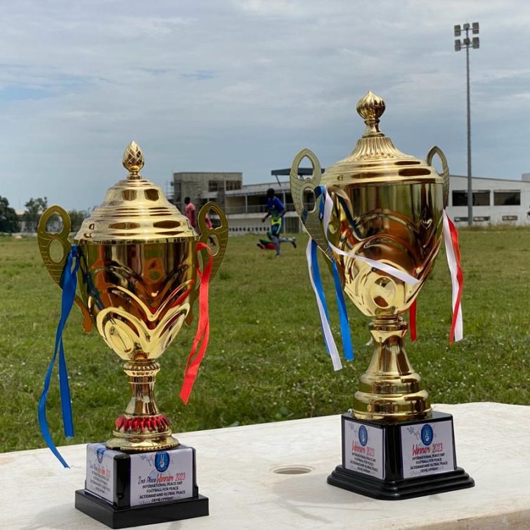 International Peace Day 2023: Trophies for presentation at the Football for Peace Tournament
