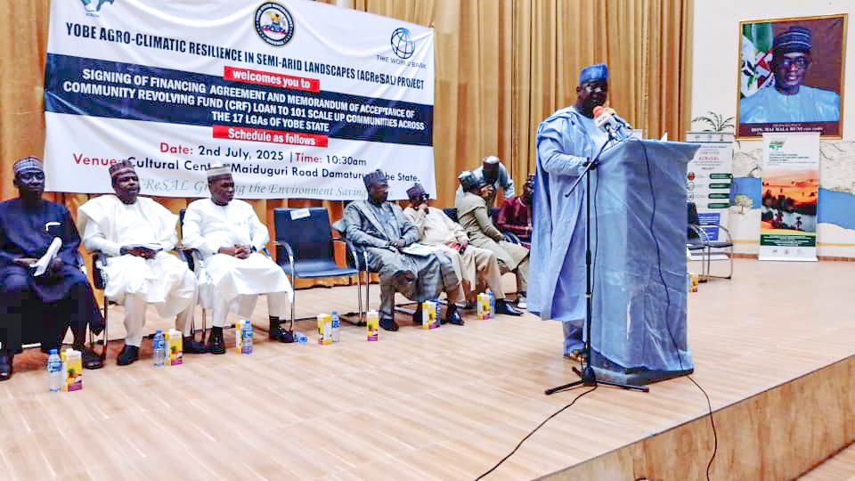 GLOBAL PEACE DEVELOPMENT SUPPORTS CRF LOAN SIGNING UNDER THE ACRESAL PROJECT IN YOBE STATE